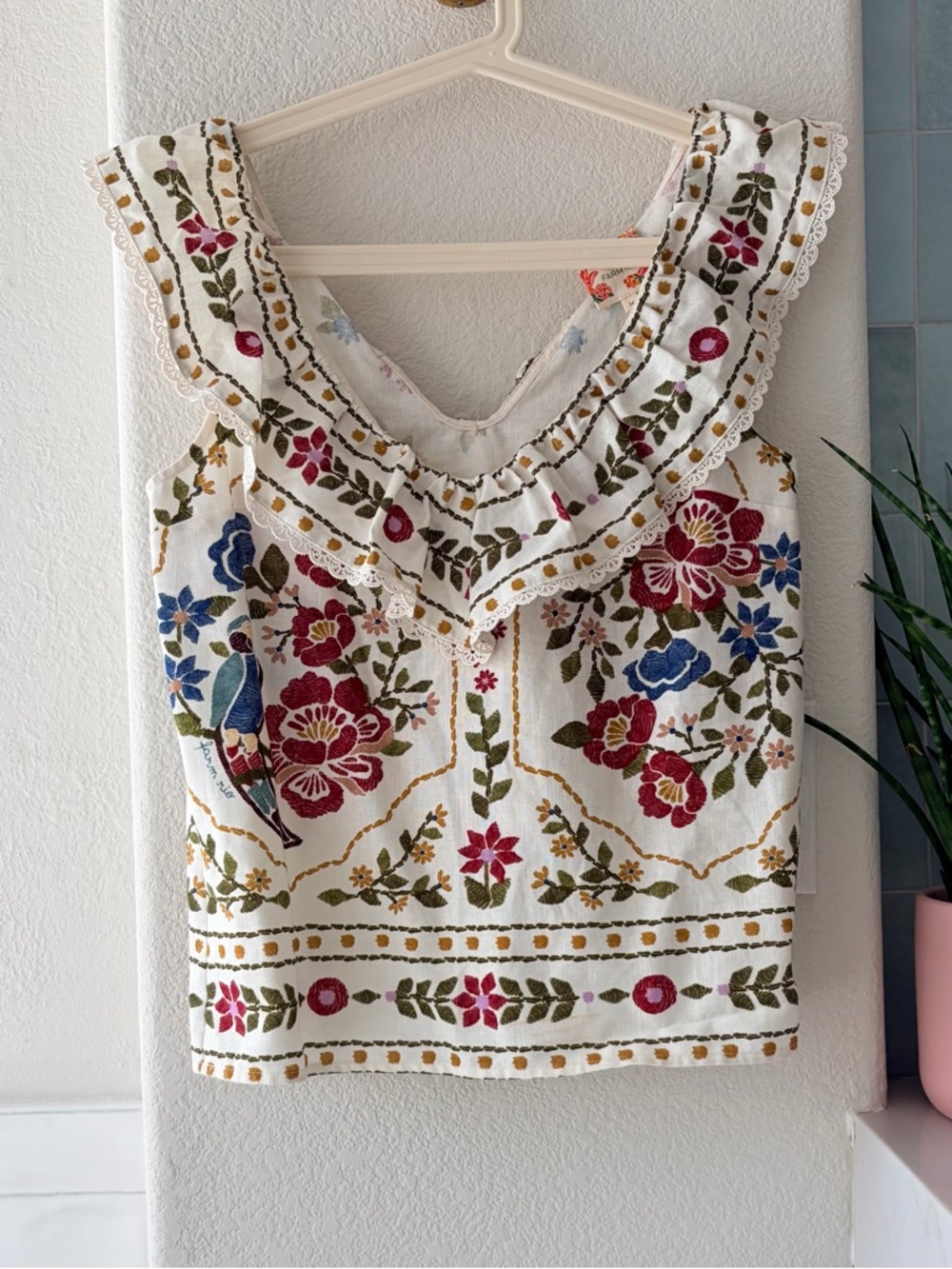 Sezane x Farm Rio gold blouse - Picture 3 of 5